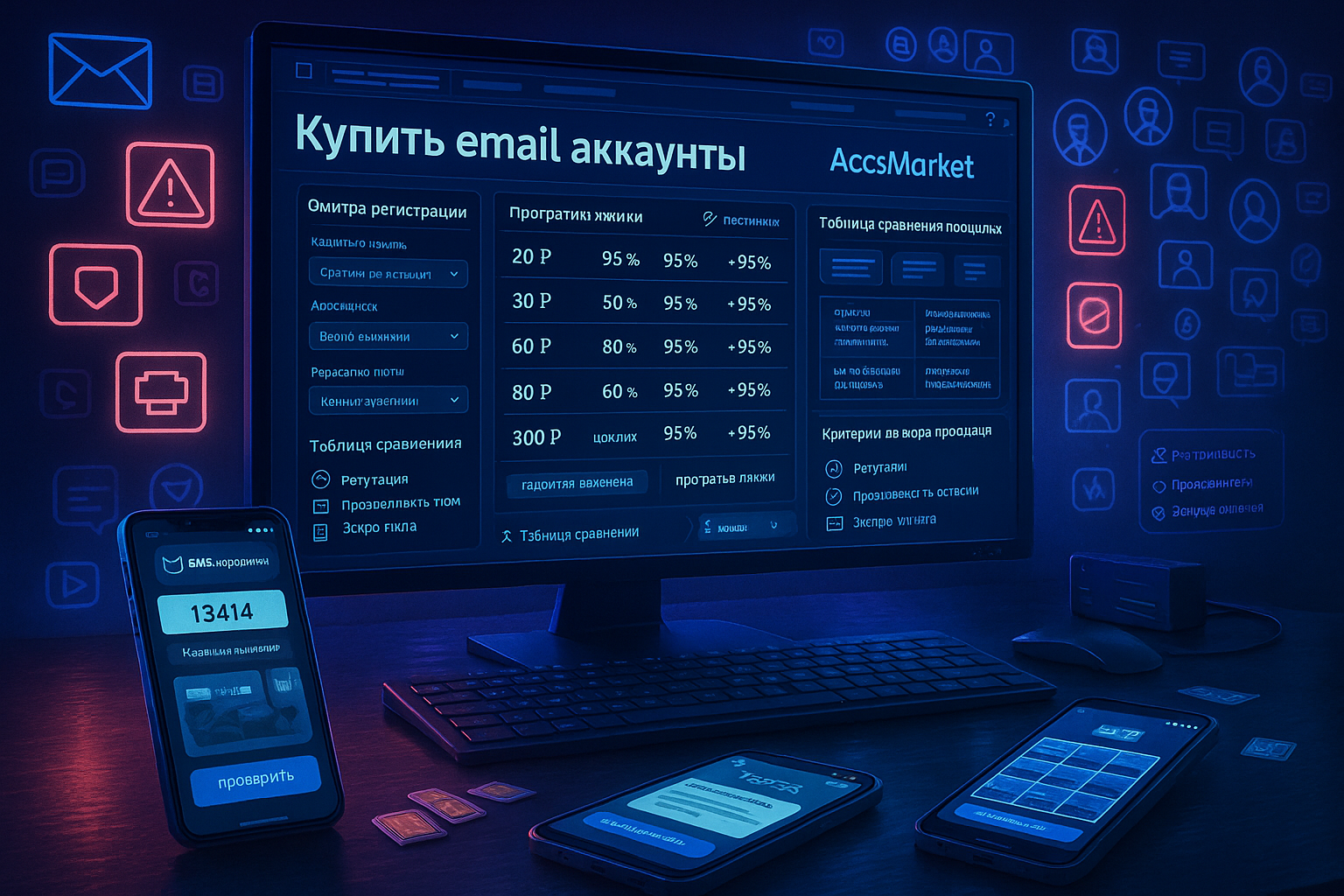 Безопасная покупка email аккаунтов онлайн: где приобрести готовые почтовые учетные записи для регистрации и как выбрать надежного продавца